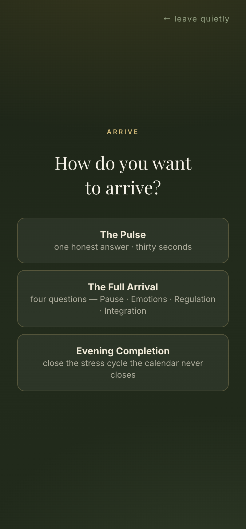 Choose how you arrive